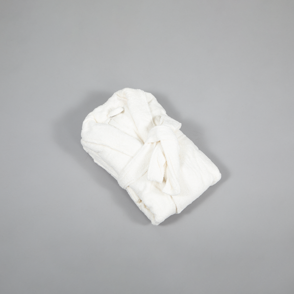 Pure Cotton Bathrobe, Off White