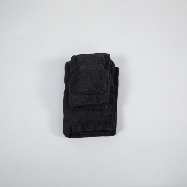 Pure Cotton Terry Towel, Black