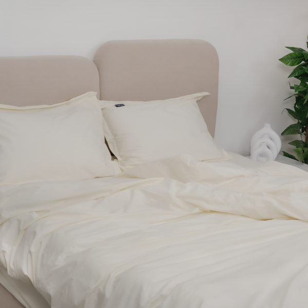 Pure Percale Cotton, Duvet cover set, Ivory