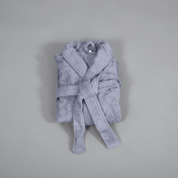 Pure Cotton Bathrobe, Gray